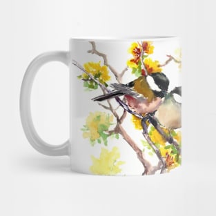 Birds in The Spring, Beutiful Cute bird art, design Mug